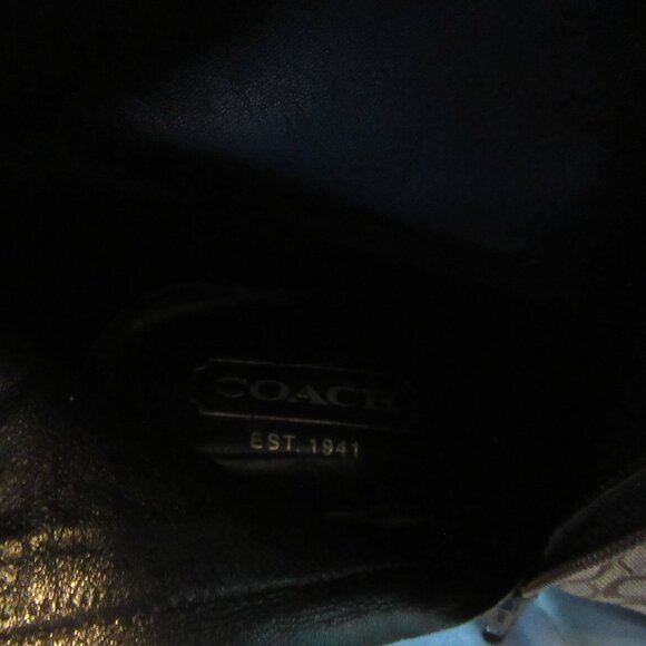 Womens Coach Jeri Mini Logo Side Zip Boots / Heels Sz 7.5 B - Picture 8 of 8